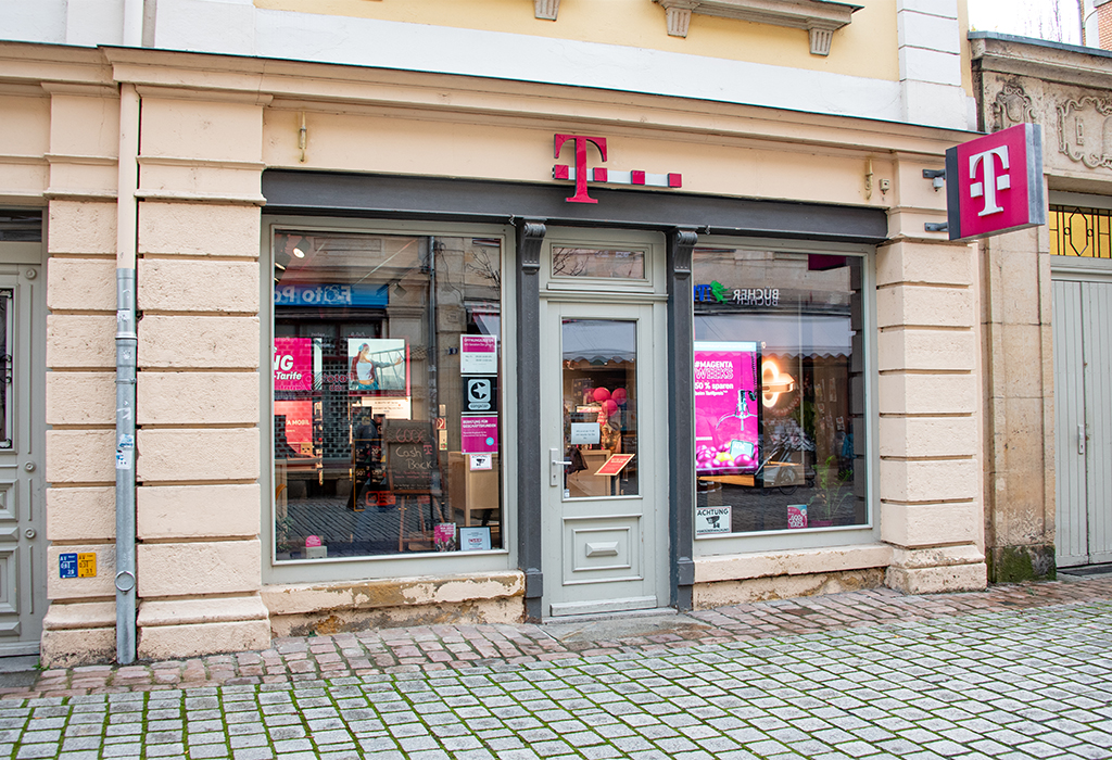 Shop, Außenansicht. Welkona – Ihr Telekom Partner in Pirna